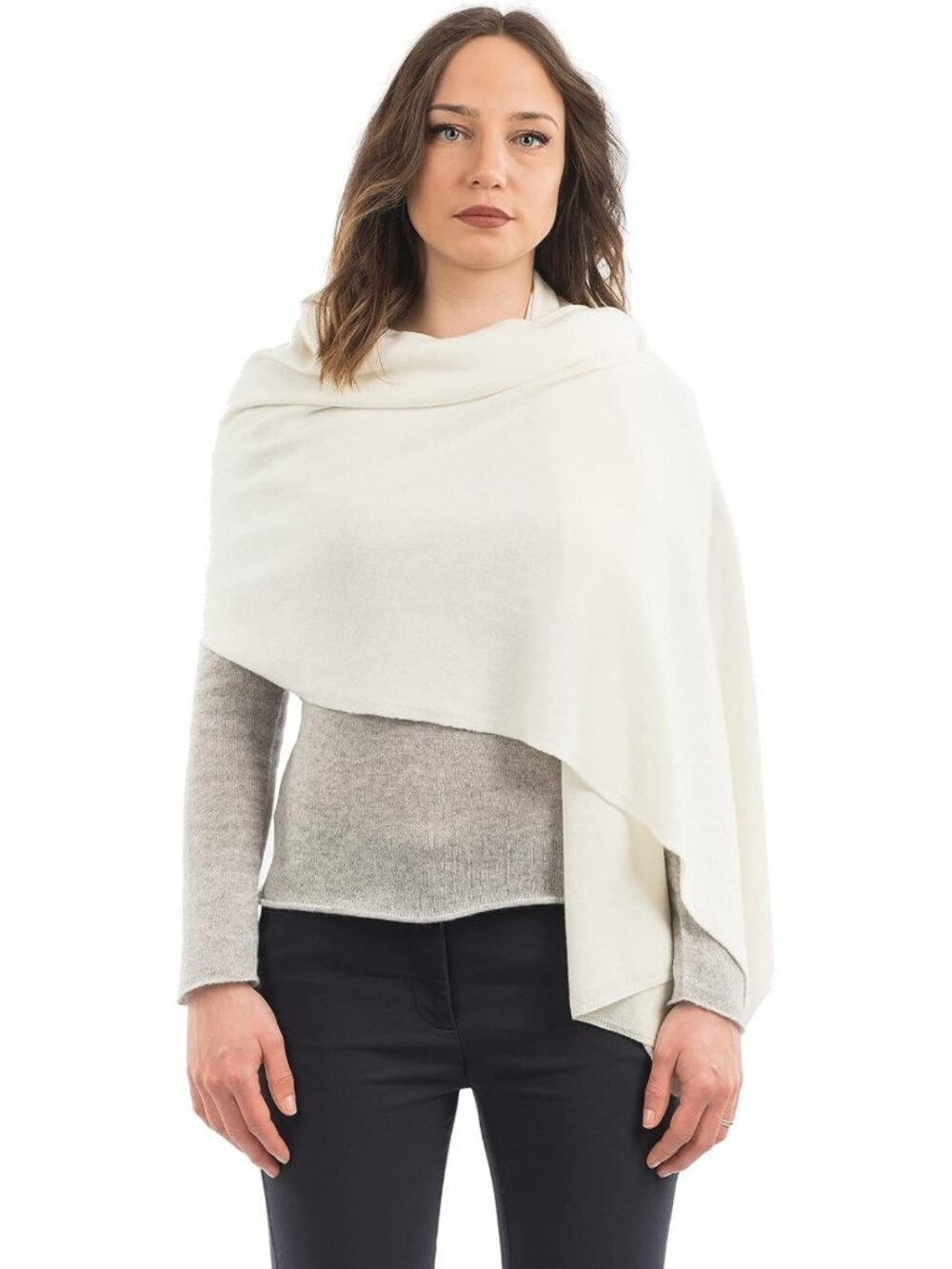 Luxurious Cashmere Wool Blend Women's Wrap Shawl Stole - Cozy & Stylish